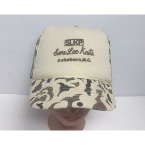 Vintage Sara Lee‎ Knits SLKP Hat Camo Mesh Back Foam Strapback Cap